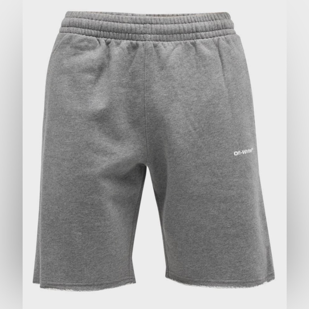 OFF-WHITE Diagonal Wave Outline Sweat Shorts